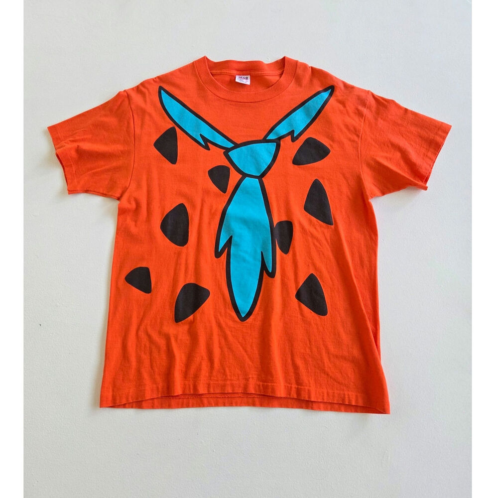 Vintage 1994 Flintstones Fred Flintstone AOP Single Stitch T Shirt Anvil XL USA